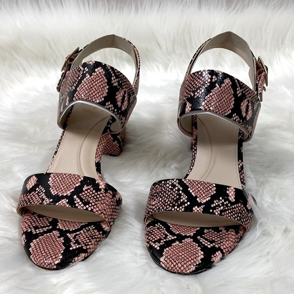 NWB Cole Haan Avani Snake Print Chunky Block Heels Pink Women's 9.5 // 9 1/2 - Picture 3 of 9